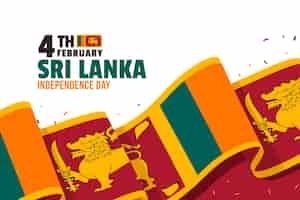 Free vector flat sri lanka independence day background