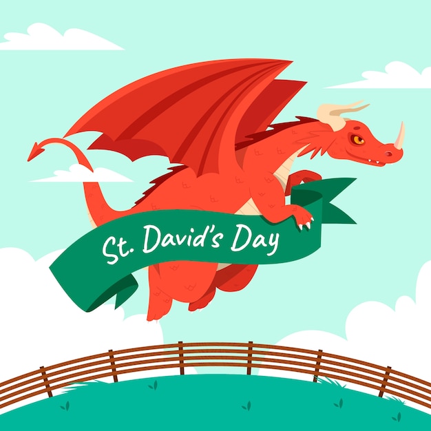 Free vector flat st. david's day illustration