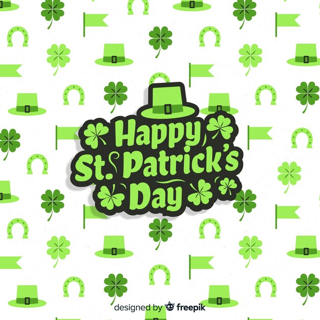 Flat st. patrick's day background