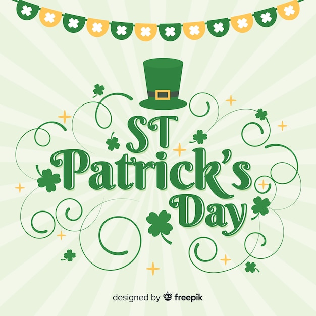 Flat st. patrick's day background