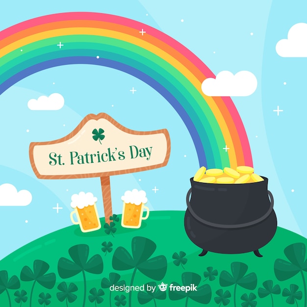 Free vector flat st. patrick's day background