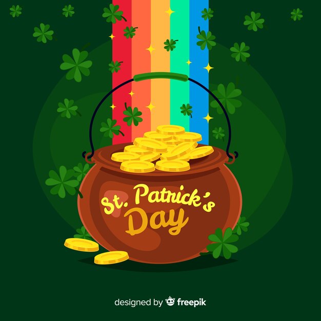 Flat st. patrick's day background