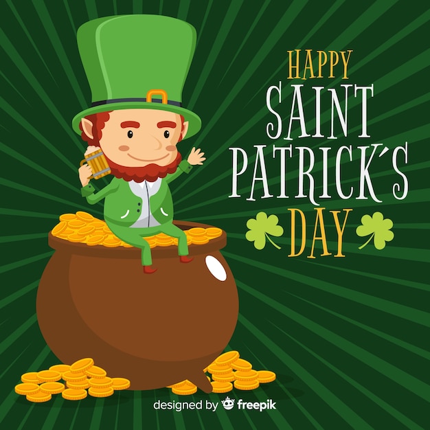 Free vector flat st. patrick's day background