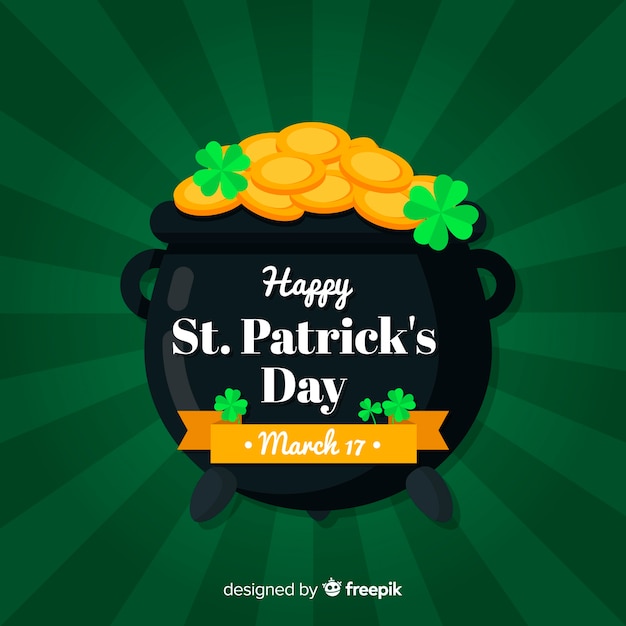 Flat st. patrick's day background