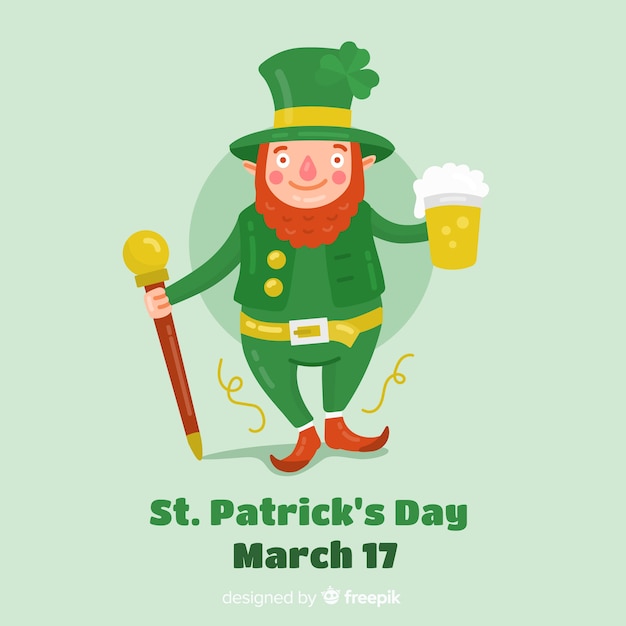 Flat st. patrick's day background