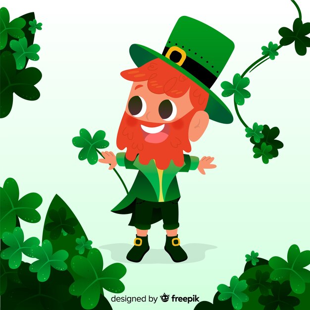 Flat st. patrick's day background