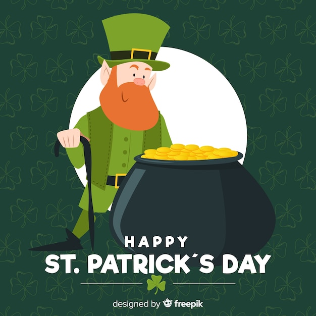 Free vector flat st. patrick's day background