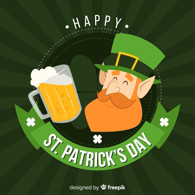 Flat st. patrick's day background