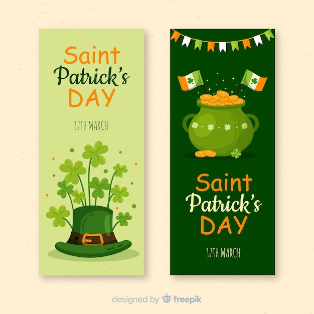 Free vector flat st. patrick's day banner