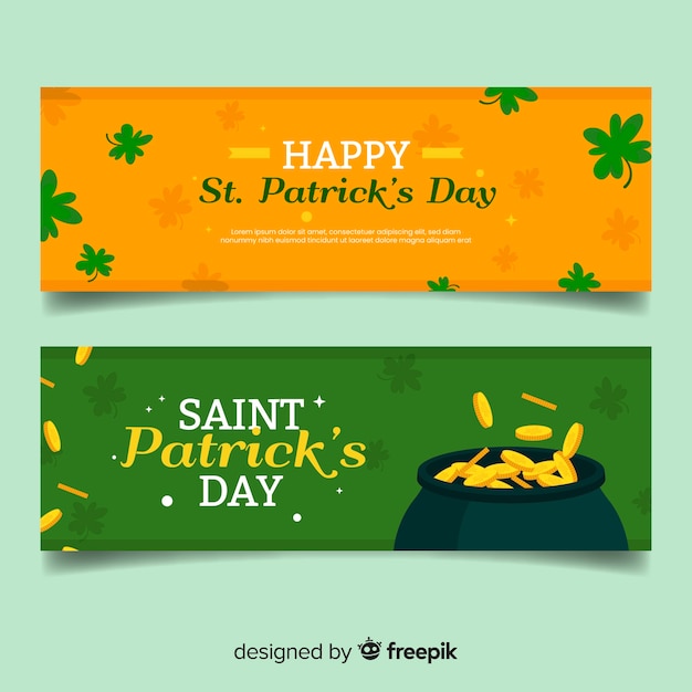 Free vector flat st. patrick's day banner