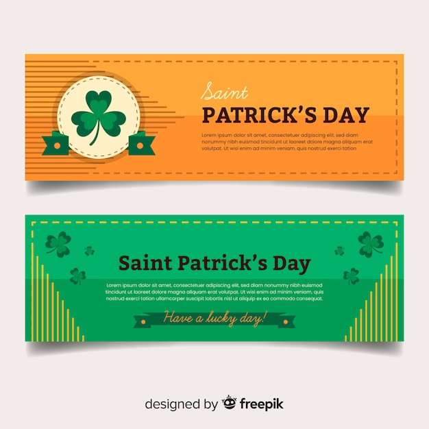 Free vector flat st. patrick's day banner