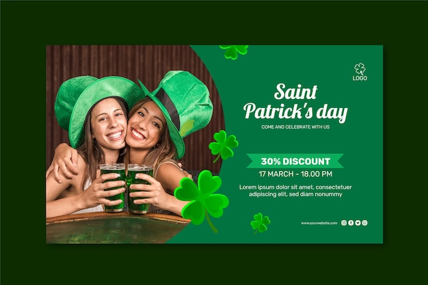 Free vector flat st. patrick's day banner