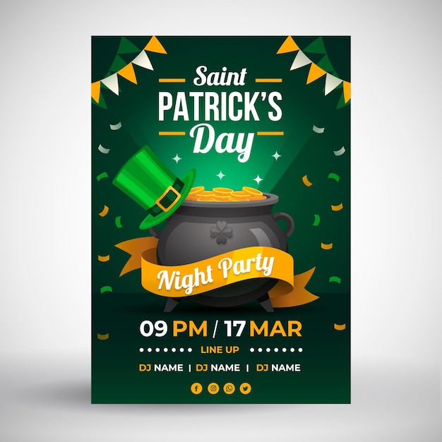 St. Patrick's Day – Free Flyer PSD Template - PSDFlyer