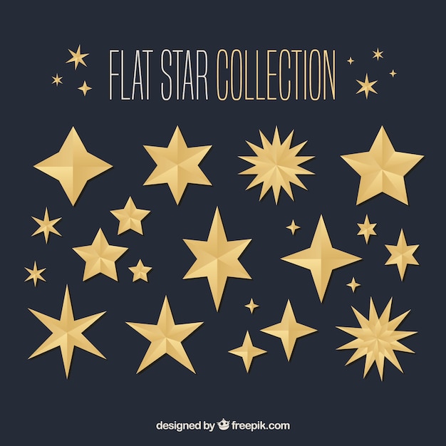 Free vector flat star collection