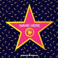 Free vector flat star of fame template