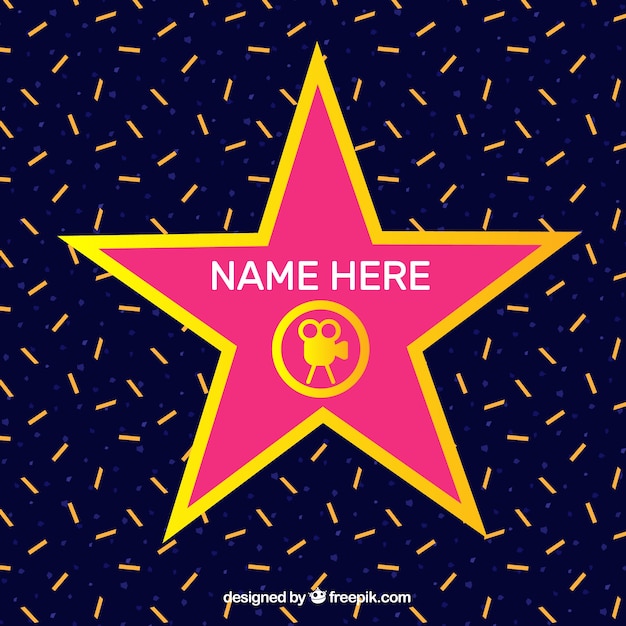 Flat star of fame template