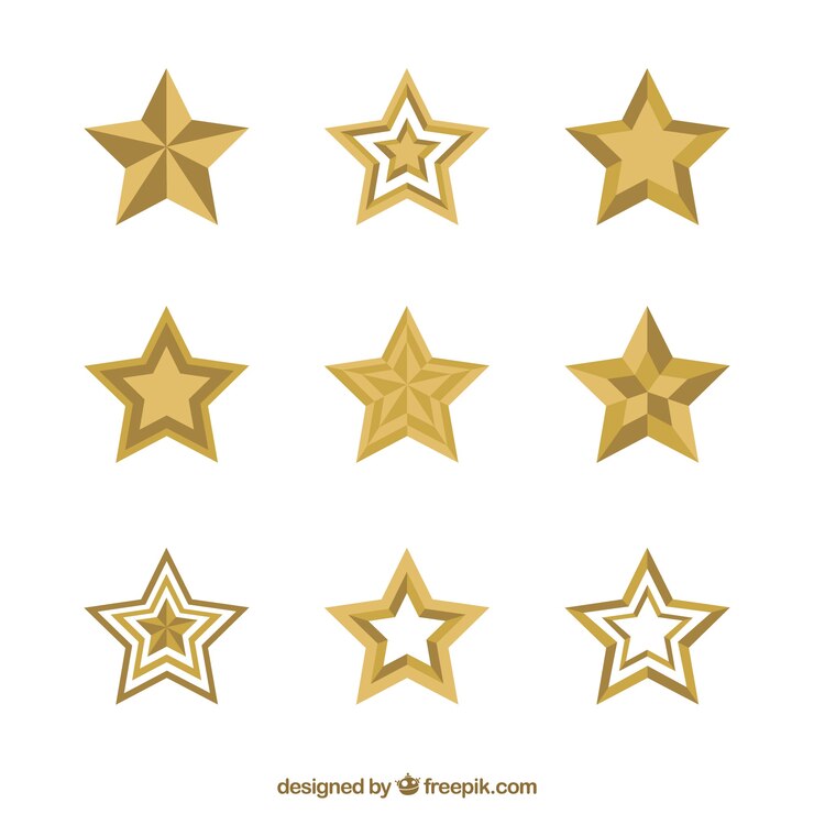Free Vector flat stars collection