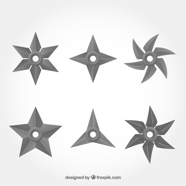 Free vector flat stars collection