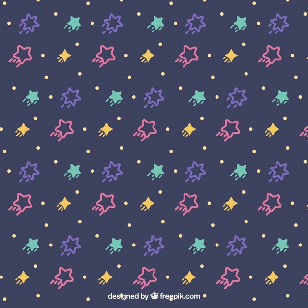 Flat stars pattern background
