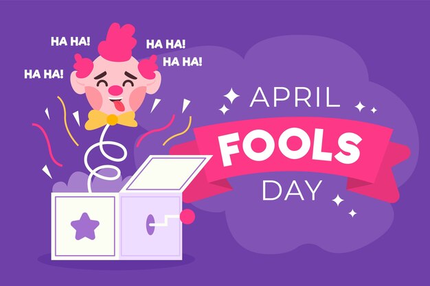 Free vector flat style april fools day