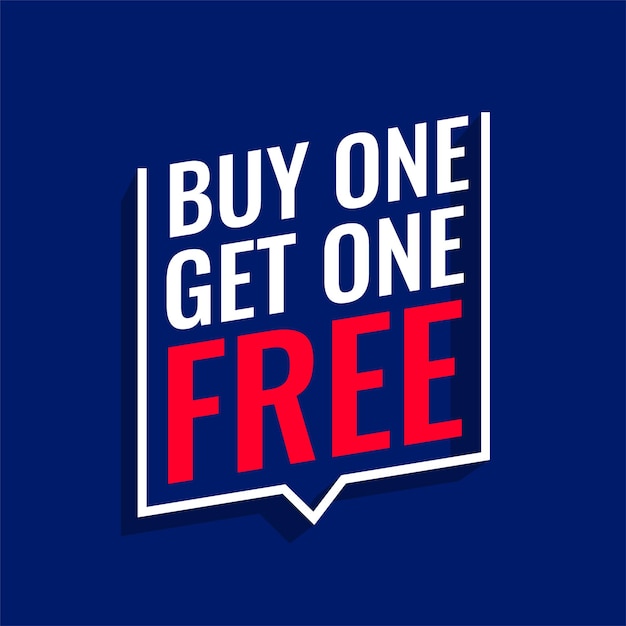 Free vector flat style buy one get one free discount coupon template design