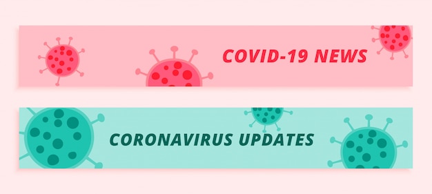 Free vector flat style coronavirus covid19 banner for news and updates