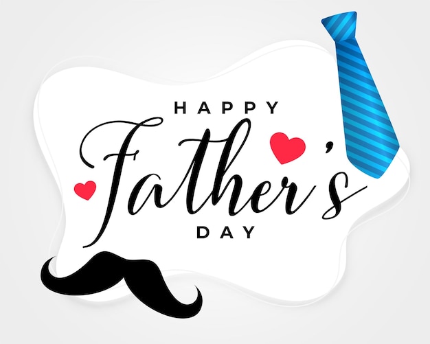 Flat style father's day greeting card design
