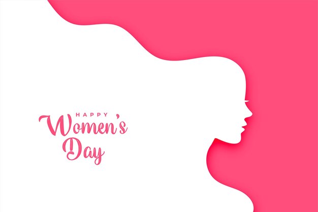 Flat style happy women's day creative card