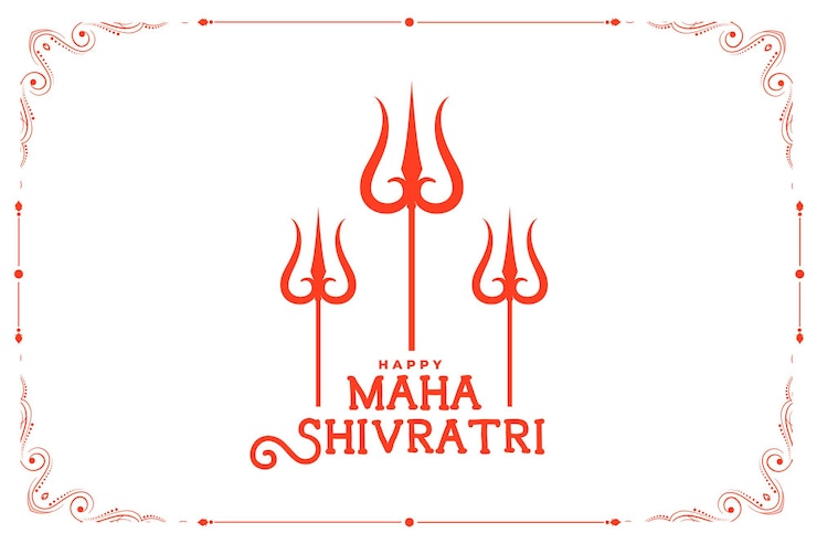 मुफ़्त वेक्टर flat style maha shivratri festival greeting background