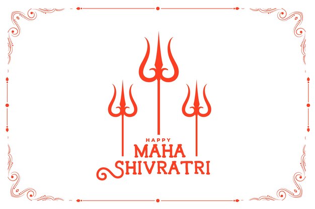 Flat style maha shivratri festival greeting background