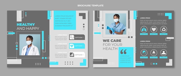 Free vector flat style medical brochure