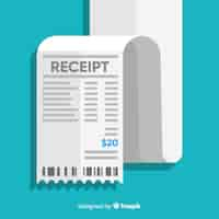 Free vector flat style payment receipt