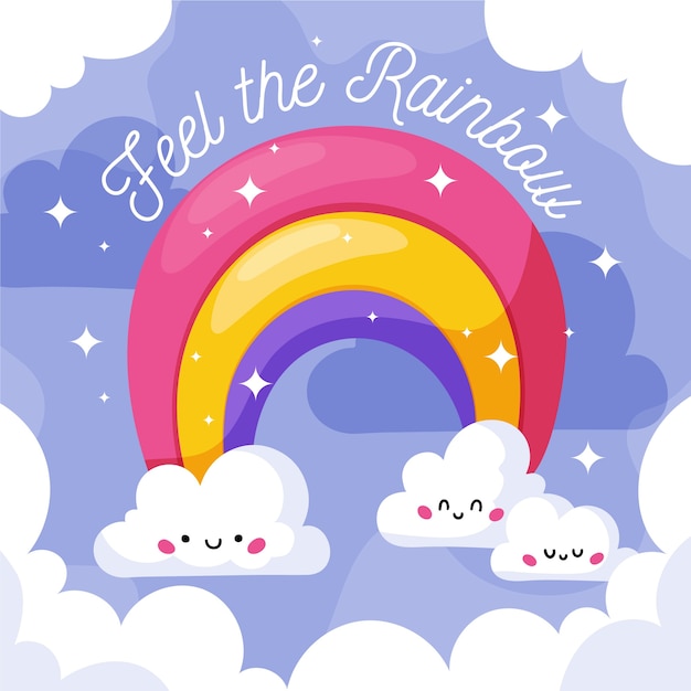 Free vector flat style rainbow