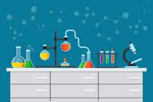 Free vector flat style science laboratory