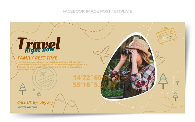 flat style trip facebook post