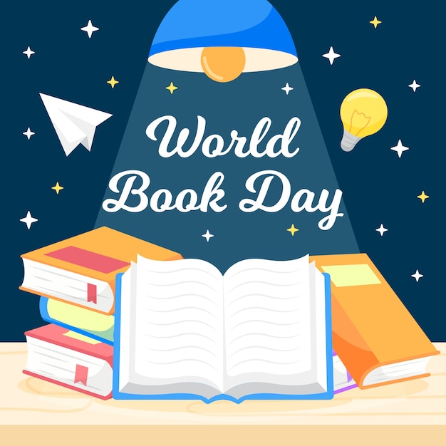 Free vector flat style world book day