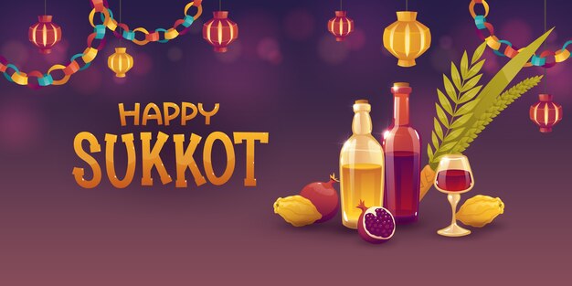 Flat sukkot background