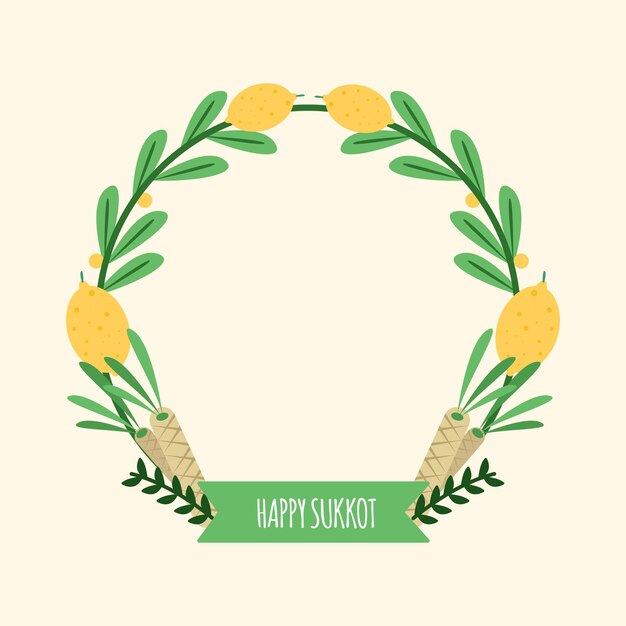 Flat sukkot frame template