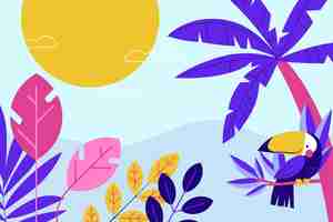 Free vector flat summer background for videocalls