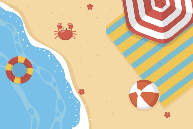 Free vector flat summer background for videocalls