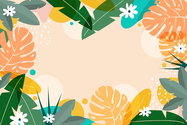 Flat Summer Background For Videocalls