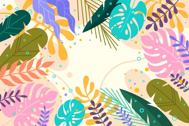 Flat summer background for videocalls