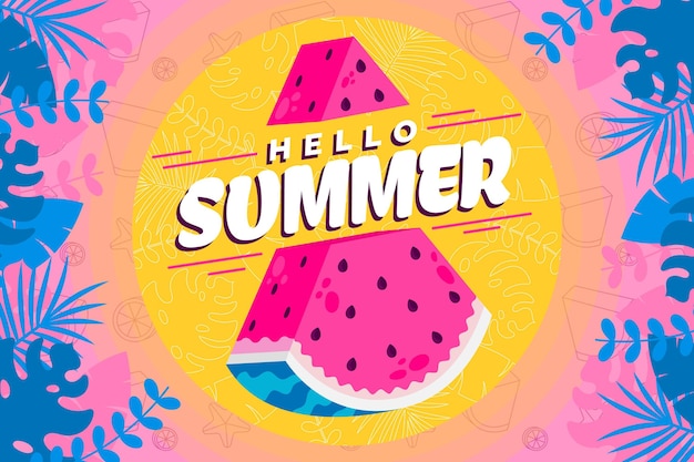 Free vector flat summer background
