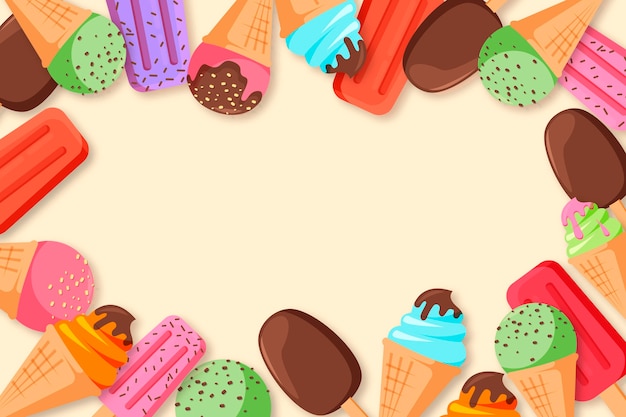 Ice Cream Scoop and Cone Clipart {Colorful and Cute} Borders, banners,  images