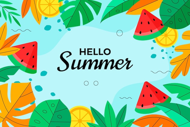 Free vector flat summer background