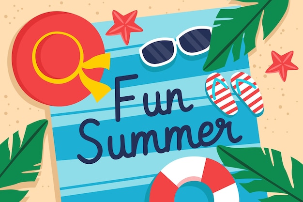 Free vector flat summer background