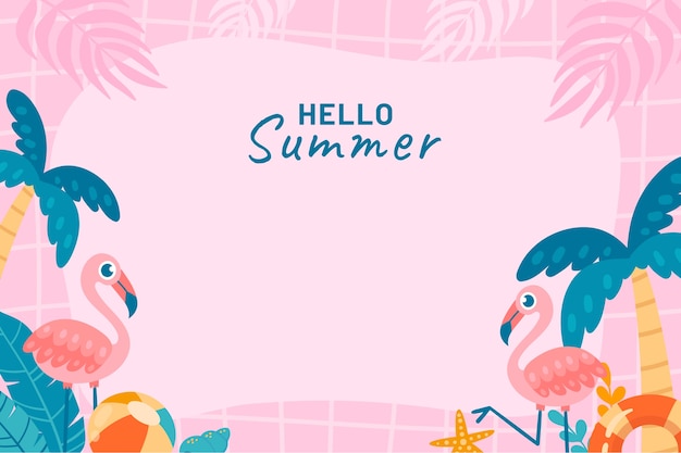 Free vector flat summer background