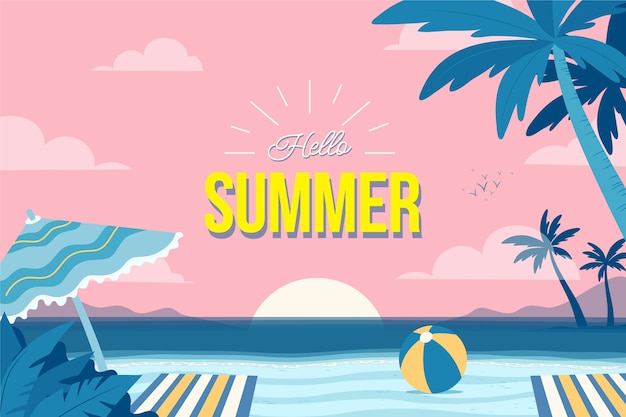 Free vector flat summer background