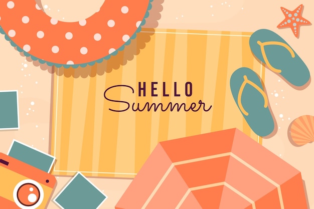 Free vector flat summer background