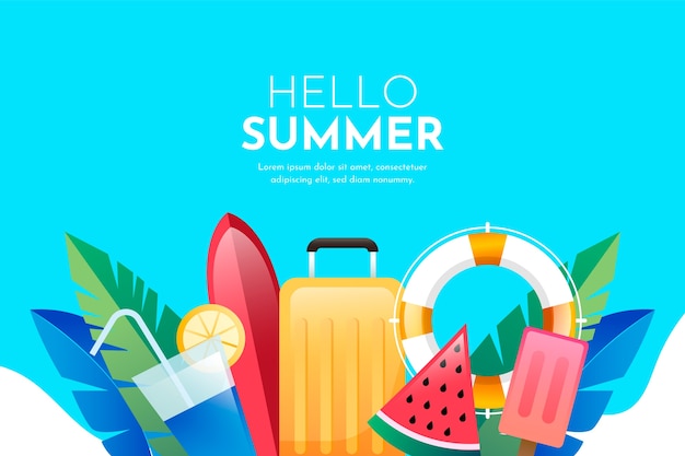 Free vector flat summer background